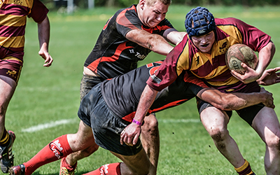 Kids playing rugby