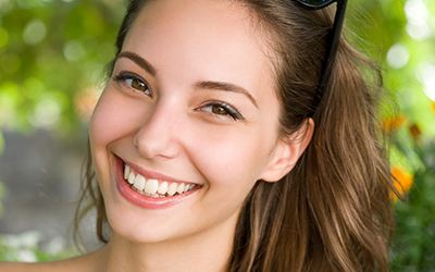 Teenage girl smiling